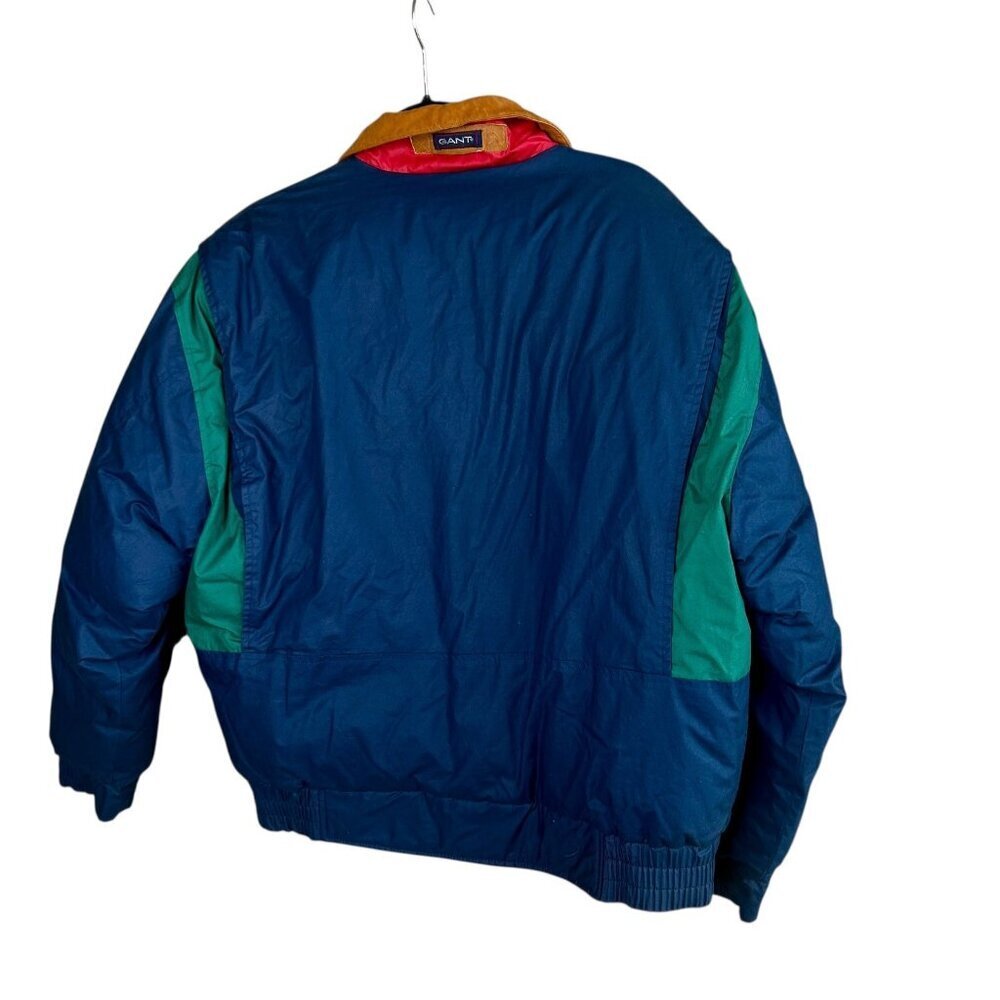 Gant Vintage 90s Goose Down Puffer Jacket Colorblock Size Large - Picture 5 of 12